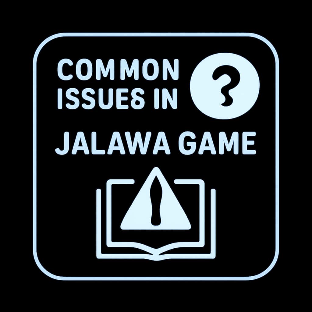 A professional badge design signifying common issues in the Jalawa Game.