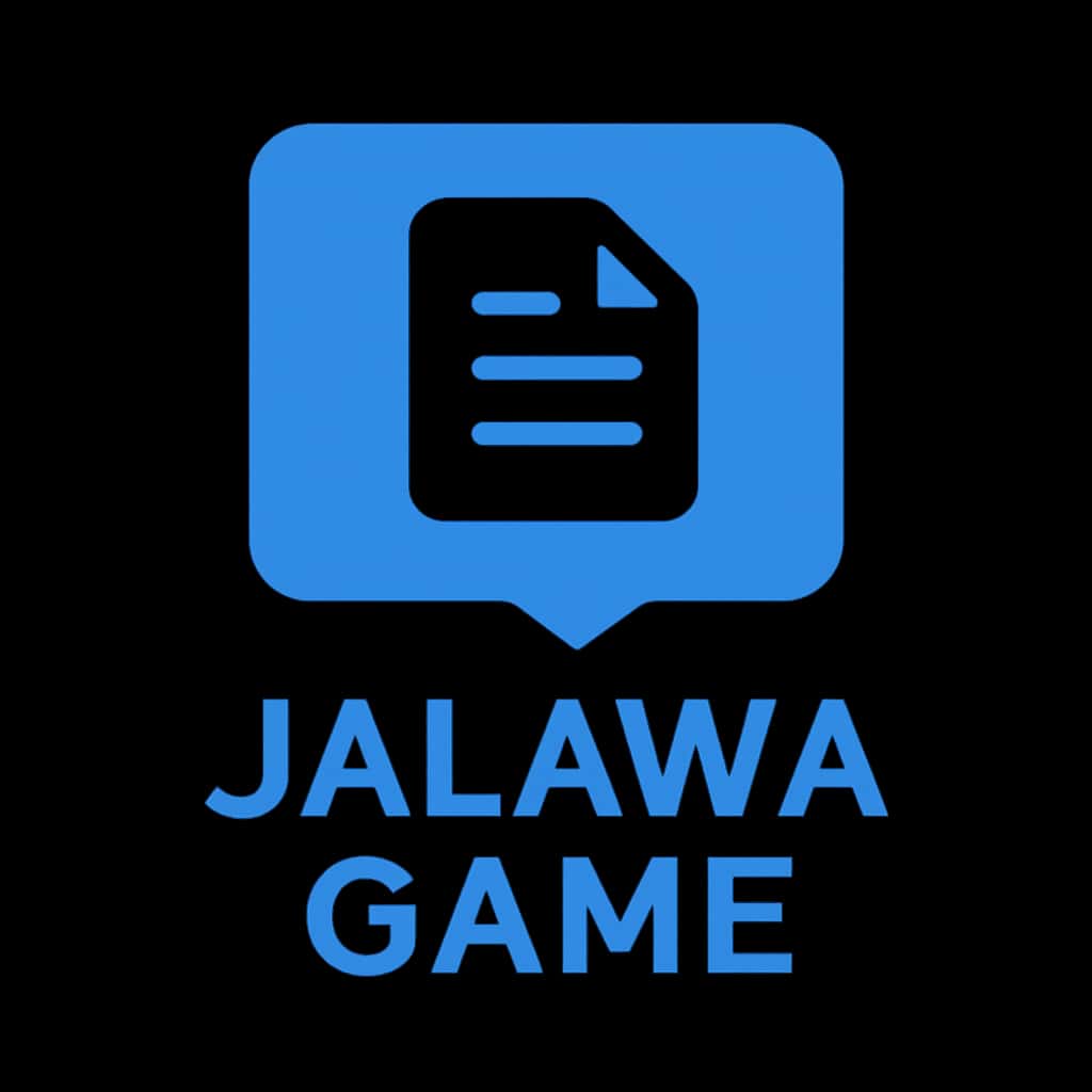 A professional badge featuring 'Latest Jalawa Game Notices'.