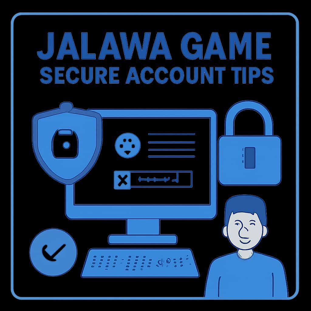 Illustration detailing the security features of Jalawa Game accounts.