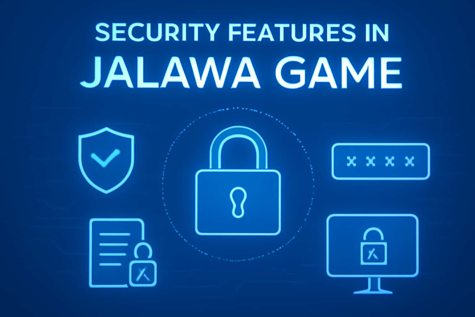 An informative image depicting security features in Jalawa Game.