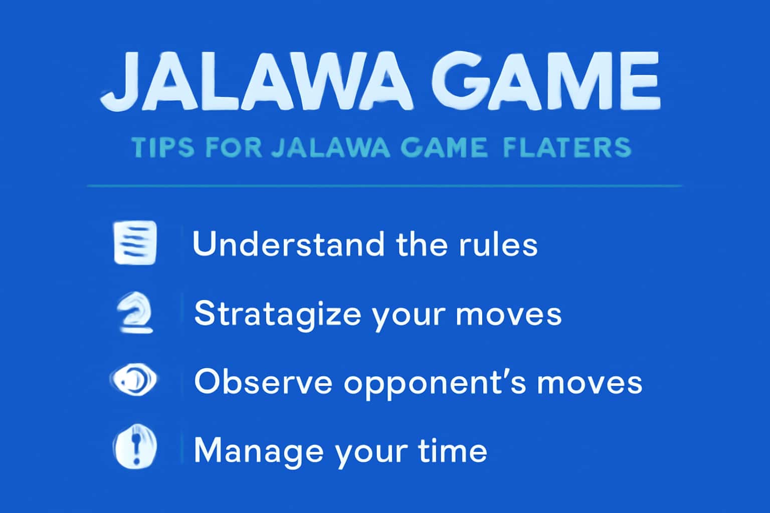 An informational scene related to Jalawa Game with the title prominently displayed.