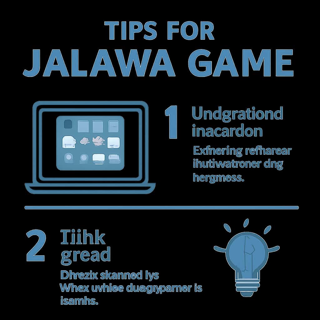 Illustration explaining tips for navigating Jalawa Game.